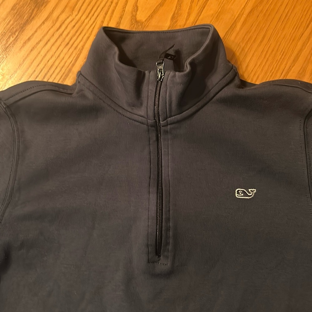 Vineyard Vines Boys Quarter Zip, Navy Blue size large